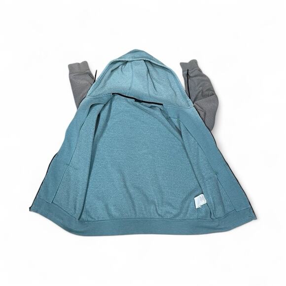 Hurley Men’s Medium Front Zip Colorblock Hooded Jacket Hoodie Split Pocket - Picture 3 of 16